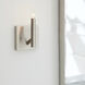 Vector 1 Light 5 inch Brushed Nickel Wall Bath Fixture Wall Light